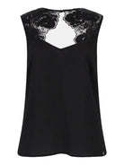 GUESS Top Donna Sl Perla Lace Top W4RH61 WD8G2 JBLK Nero - Stilato