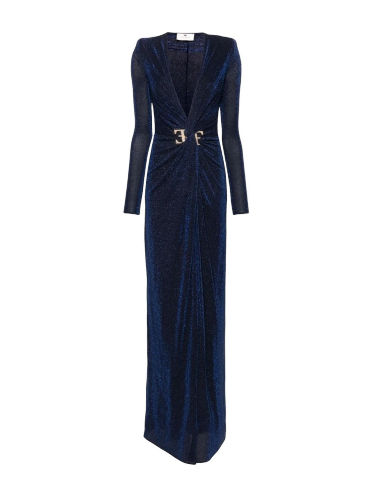 Abito Donna Blu Red Carpet Elisabetta Franchi In Jersey Lurex Con Nodo - AB72447E2 B75 - Stilato