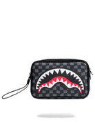 SPRAYGROUND Pochette Uomo DRIP CHECK SHARK TOILETRY BRICK 910B6570NSZ Grigio - Stilato