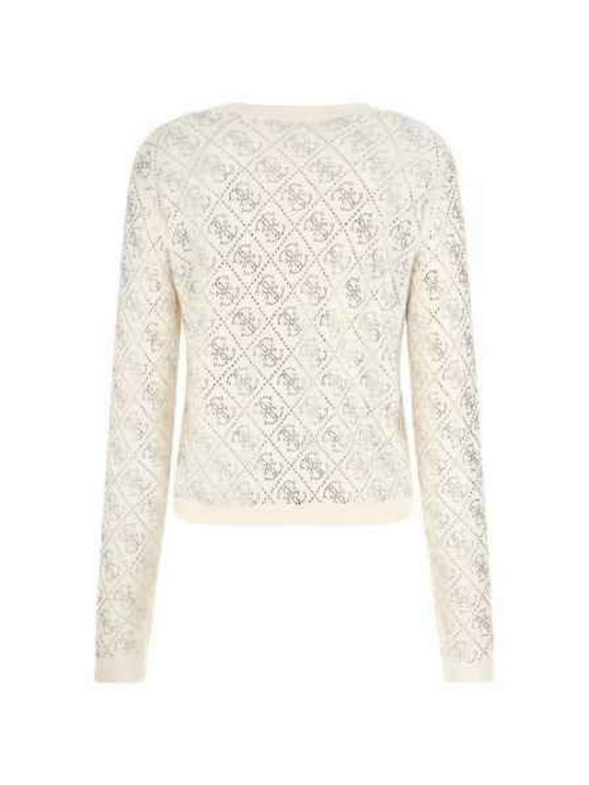 GUESS Cardigan Donna PAIGE 4G STONES LS CARDI SWTR W4YR25 Z3FN0 G012 Bianco - Stilato