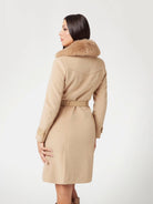 GUESS Cappotto Donna AMELIA DOUBLE BREAST BELT COAT W4BL46 WGKI2 G1FE Beige - Stilato