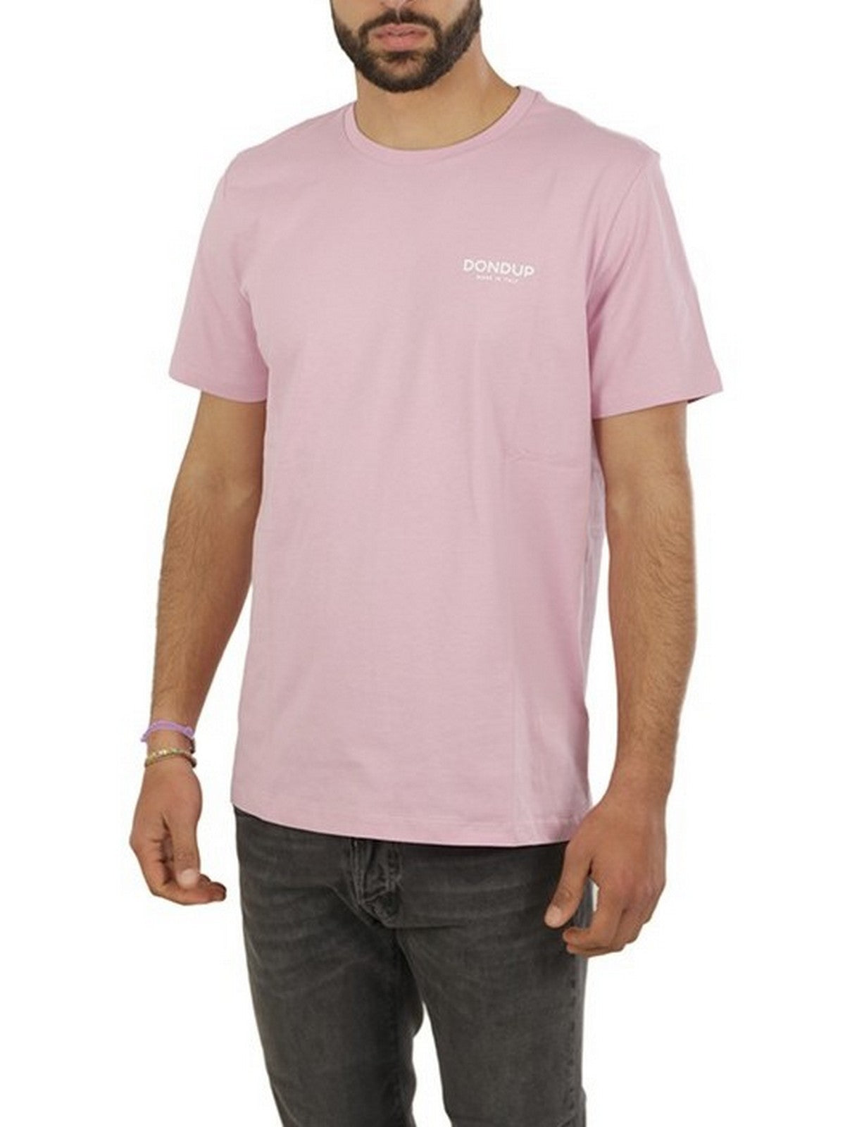 DONDUP T-Shirt e Polo Uomo US198 JF0309U HN5 583 Rosa - Stilato