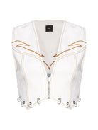 PINKO Gilet Donna Dracula 103625-A1VD Z05 Bianco - Stilato