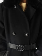 GUESS Cappotto Donna AMELIA DOUBLE BREAST BELT COAT W4BL46 WGKI2 JBLK Nero - Stilato