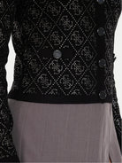 GUESS Cardigan Donna PAIGE 4G STONES LS CARDI SWTR W4YR25 Z3FN0 JBLK Nero - Stilato