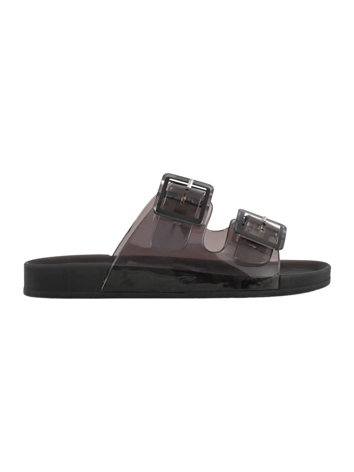 COLORS OF CALIFORNIA Ciabatta Donna jelly sandal 2 buckles HC.CHJ010 BLA Nero - Stilato